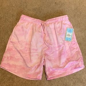 pink swim shorts